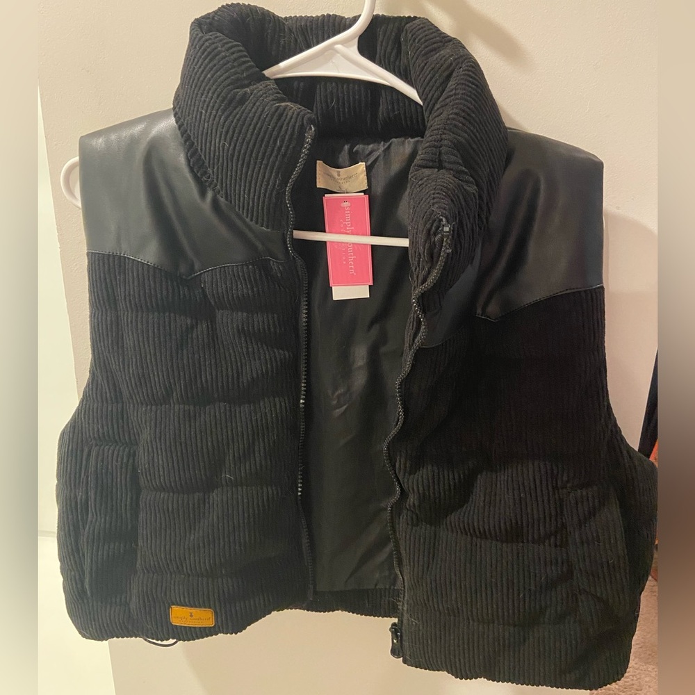 Simply Southern Black Puffer Vest